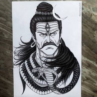 Lord Shiva sketch wallpaper