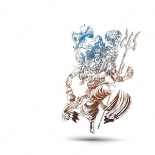 Lord Shiva sketch wallpaper