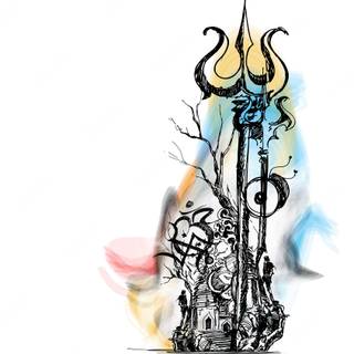 Lord Shiva sketch wallpaper