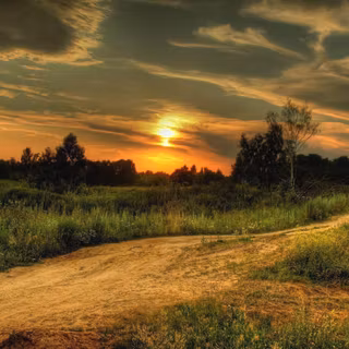 Sunset summer horizontal wallpaper