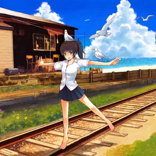 Summer railroad wallpaper