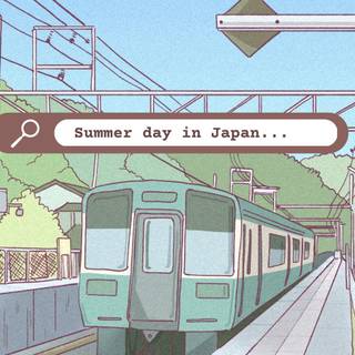 Summer railroad wallpaper