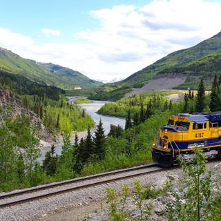 Summer railroad wallpaper