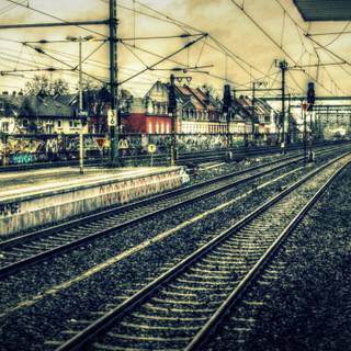 Summer railroad wallpaper