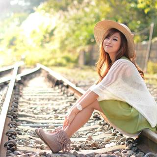 Summer railroad wallpaper