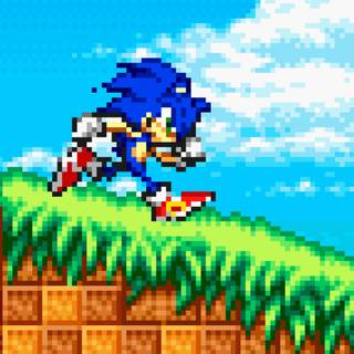 Pixel Sonic phone wallpaper
