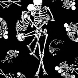 Halloween skeleton phone wallpaper