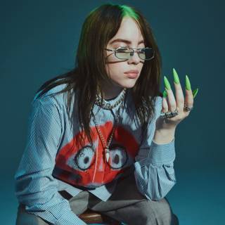 Billie Eilish logo 4k wallpaper