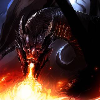 Fire dragon 4k desktop wallpaper