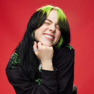Billie Eilish red computer wallpaper