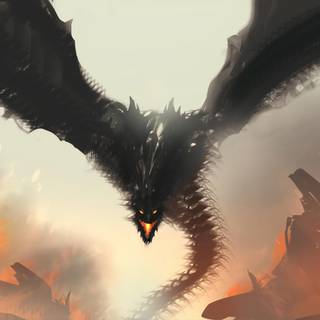 Fire dragon 4k desktop wallpaper