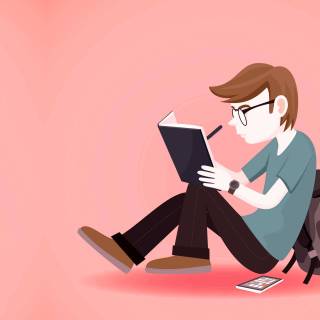 Study cartoon wallpaper
