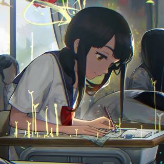 Study cartoon wallpaper