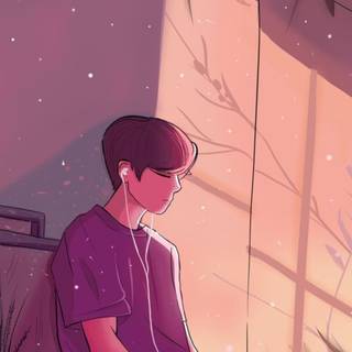 Boy illustration wallpaper