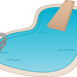 Summer pool cartoon wallpaper