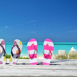 Beach flip flop summer wallpaper