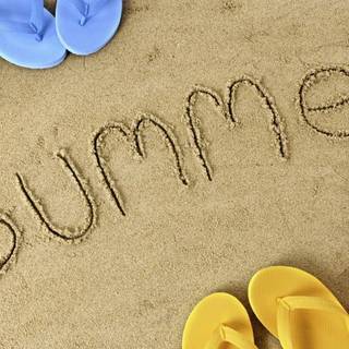 Beach flip flop summer wallpaper
