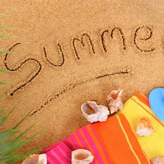Beach flip flop summer wallpaper