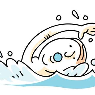 Summer pool cartoon wallpaper