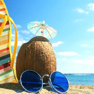 Beach flip flop summer wallpaper