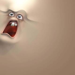 Silly smile monster wallpaper