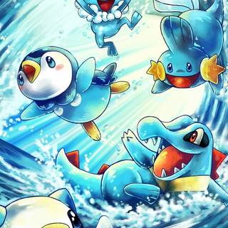 Pokémon all starters phone wallpaper