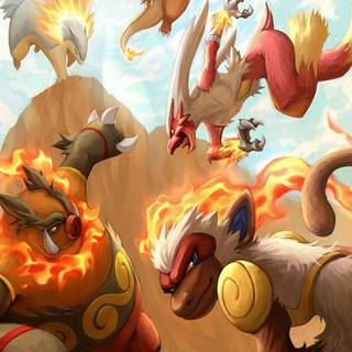 Pokémon all starters phone wallpaper