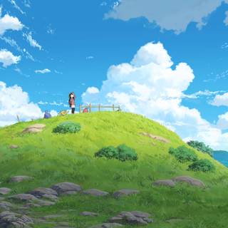 Anime mountain 4k wallpaper