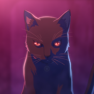 Anime cat 4k wallpaper