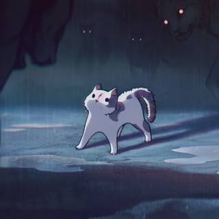 Anime cat 4k wallpaper