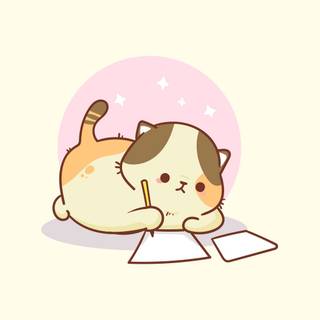 Kawaii cat desktop wallpaper