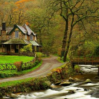 4k cottage wallpaper