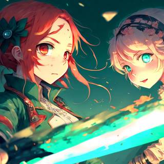 Girls anime 4k wallpaper