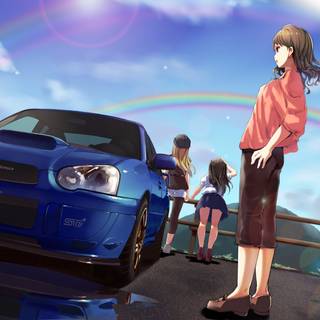 Car anime 4k wallpaper