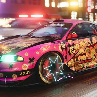 Car anime 4k wallpaper