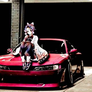 Anime cars iPhone wallpaper