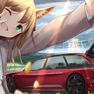 Car anime 4k wallpaper