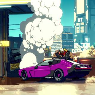 Car anime 4k wallpaper