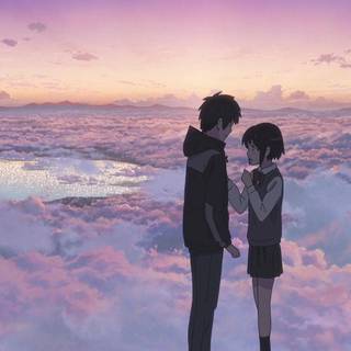 Anime couple PC wallpaper