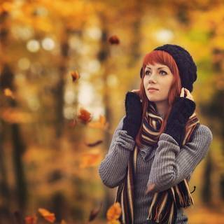 Autumn season portrait wallpaper