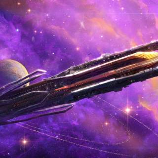 Space battleship wallpaper