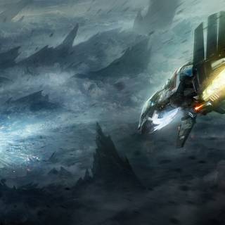 4k spaceship wallpaper