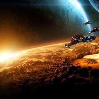 Alien ships wallpaper