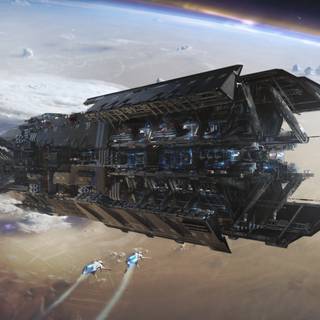 4k spaceship wallpaper