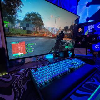 Gaming setup 4k wallpaper