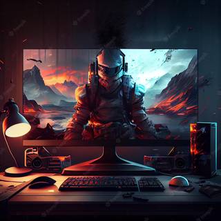 Gaming setup 4k wallpaper