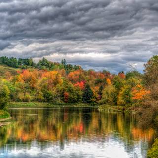 Autumn cloudy wallpaper