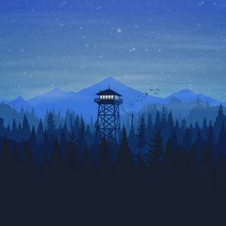 Firewatch black wallpaper
