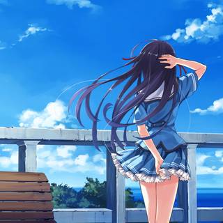 Anime 4k blue wallpaper