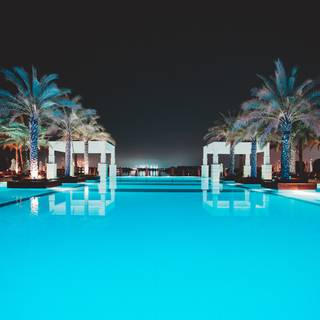 Summer pool resort wallpaper